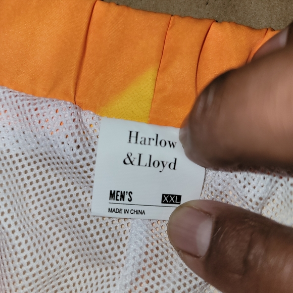 By Harlow & LloydORANGE VORTEX MEN'S LIGHTWEIGHT TRACK PANTS - Picture 2 of 2